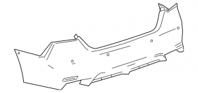 Bare rear bumper for Toyota Camry v70 18-24 SE/XSE without parking sensors