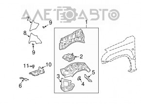 Engine cover left Lexus GX470 03-09