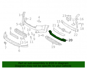 Lower front bumper absorber for Nissan Pathfinder 22-25