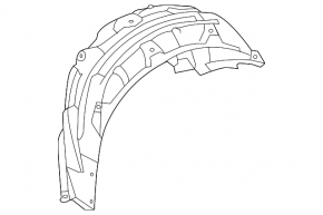 Rear right mudguard Toyota Prius 50 Prime 17-22