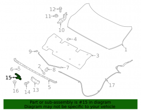 Nissan Leaf 18- Hood Lock Hook