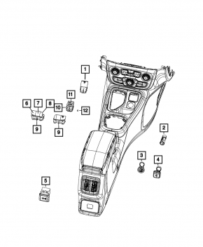 Parking button for Jeep Compass 22-25