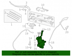 Acura MDX 14-20 Windshield Washer Reservoir Without Cap and Sensor