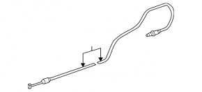 Fuel filler flap release cable Toyota Prius 20 04-09