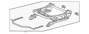 Honda CRV 23-26 passenger seat runners with strain gauges, without frame, mechanics