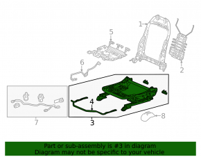 Honda CRV 23-26 passenger seat runners with strain gauges, without frame, mechanics