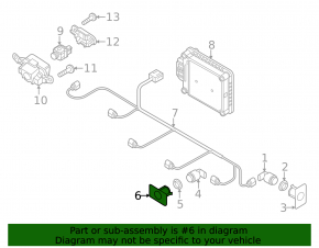 Front bumper parking sensor mount, center right, Audi Q3 83A 19-25 S-Line
