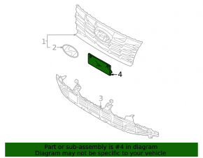 Hyundai Tucson 22-24 Front Bumper License Plate Holder