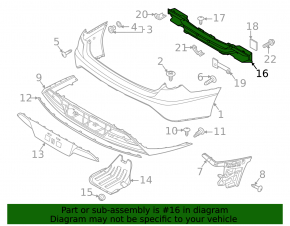 Rear bumper reinforcement for Hyundai Sonata 2020-23 Korea