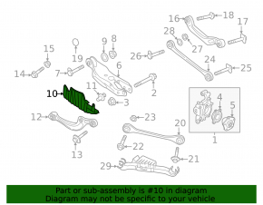 Rear lower arm trim left Audi A5 F5 17-