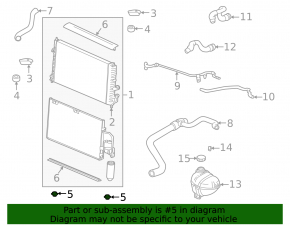Radiator bracket lower left Buick Encore 13-19 TOPRAN