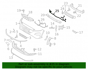 Hyundai Kona 19-21 EV Front Bumper Wiring