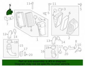 Right air intake cuff Porsche Cayenne 958 11-17 4.8 Turbo crack