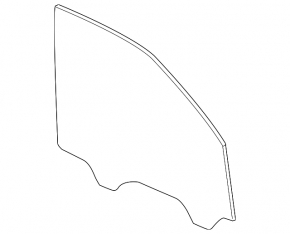 Front left door glass Porsche Cayenne 958 11-17