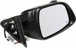 Left side mirror complete Nissan Rogue 14-16 11 pins, camera, rotation, heating, graphite