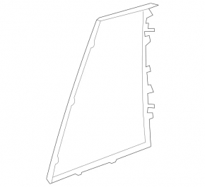 Door glass triangle with seal rear left Mercedes GLC 16-22 tinted