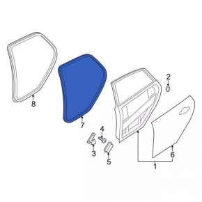 Door seal rear left Ford Focus mk3 11-18