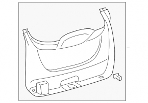 Lower trunk door trim Ford Escape MK3 13-16 prerest black for electric