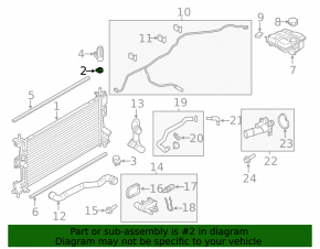 Upper left radiator bracket Ford C-max MK2 13-18 rubber DP GROUP