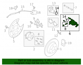 Caliper assembly rear left Ford Escape MK3 16-19 rest electric
