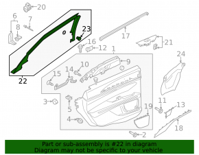 Door frame inner rear left Lincoln MKZ 13-20