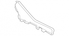 Mazda 6 18-21 black front center console trim, upper right side