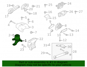Front engine mount for Jaguar E-Pace 18-23 2.0