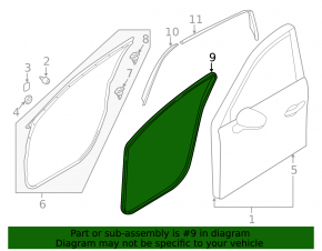 Door seal front right Mazda CX-5 17-24