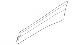 Lower rear right door trim for Land Rover Range Rover Velar 18-23, gloss black, with gray molding