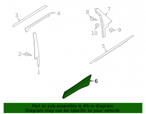 Lower rear right door trim for Land Rover Range Rover Velar 18-23, gloss black with white, scratches, chips