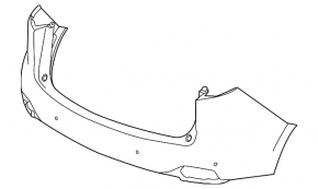 Acura RDX 19-25 2022-25 Front Bare Bumper with Tech A-Spec Adv Pkg with Tech A-Spec Adv Pkg 2022-24 with A-Spec