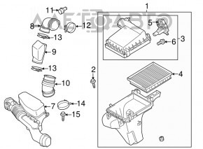Air intake Toyota Prius 30 12-15