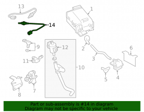 Exhaust Gas Temperature Sensor Left Infiniti Q50 16-24 3.0T