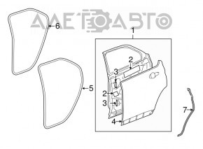 Door assembly rear left Chevrolet Equinox 10-17