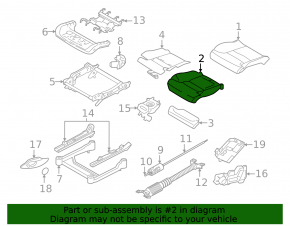 Volvo XC90 16-25 occupant sensor without airbag
