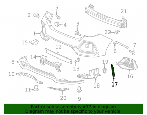 Reflector reflector rear bumper right Honda Civic X FK 17-21 5D Si