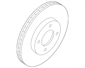Front left brake disc Nissan Leaf 11-17 295/26mm, rusty