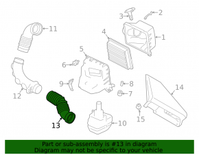 Lower air duct Subaru Forester 14-18 SJ 2.0