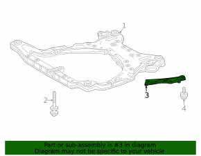 Front subframe burdock rear left Toyota Sienna 21-25