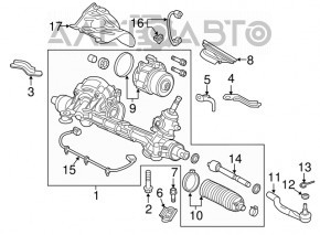 Steering rack Honda Civic X FC 16-18 1.5T
