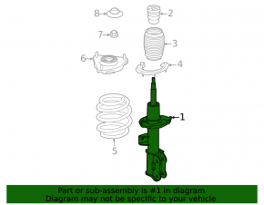 Front left shock absorber for Kia EV6 22-24 AWD (R20)