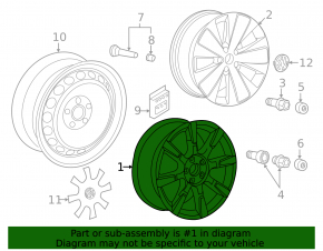 Wheel disk R18 5*112 VW Beetle 12-19 curb