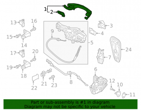 Door handle outer front right VW Atlas 18-23 keyless