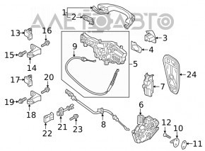 Door handle outer front right VW Atlas 18-23 keyless
