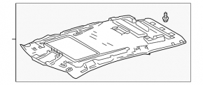 Headlining Lexus RX350L RX450hL 18-22 long, under the sunroof, gray
