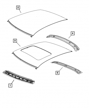 Roof metal Dodge Charger 11- without hatch, sawed off