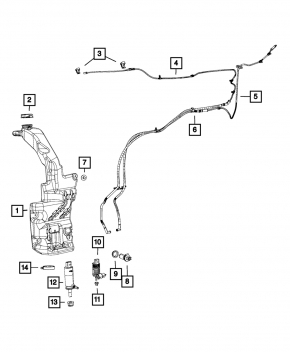 Jeep Cherokee KL 14-18 Washer Motor