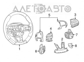Steering wheel control buttons left Chrysler Pacifica 17-