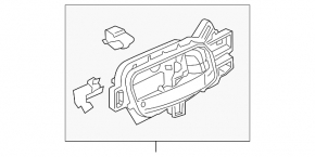 Door handle inner rear right Honda CRV 12-16