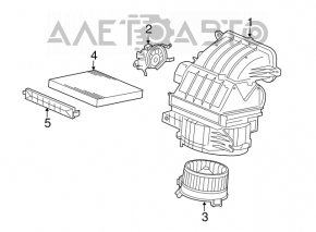 Heater housing bare right Acura ILX 13-15